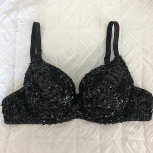 Beaded Black Bralette